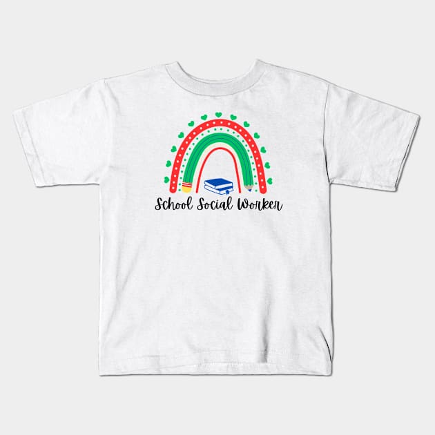 School Social Worker Kids T-Shirt by Adisa_store